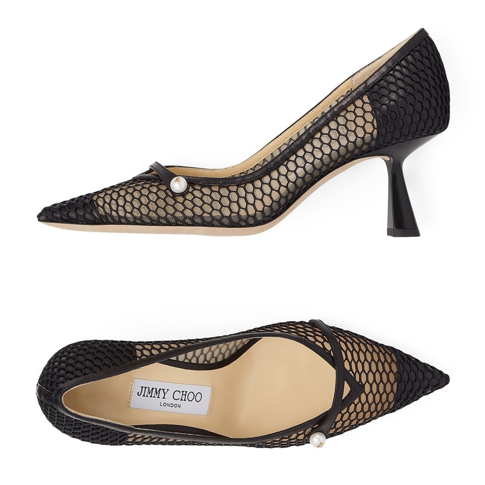 New JIMMY CHOO Rosalia 65 Mesh Pumps 36 $1,095